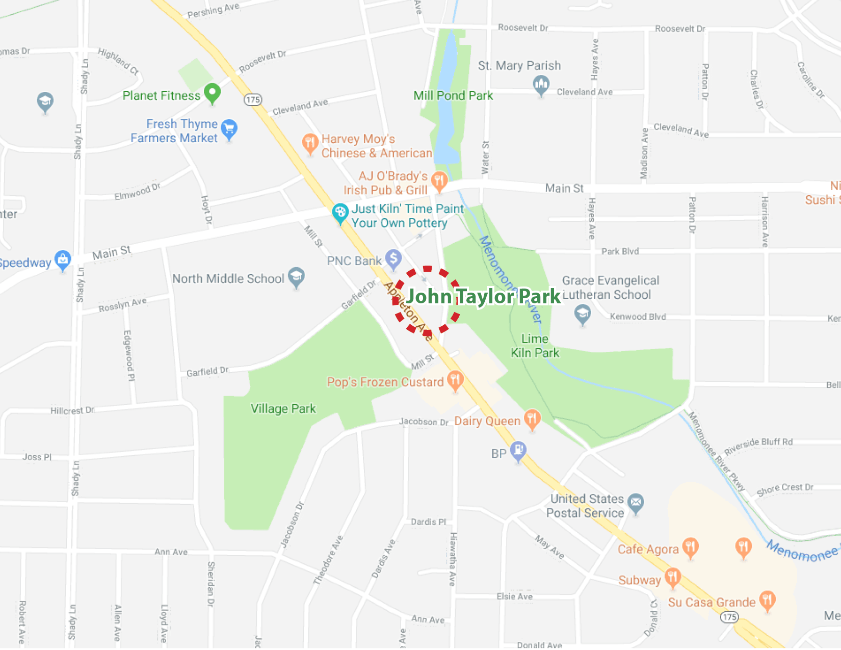 John Taylor Park Map