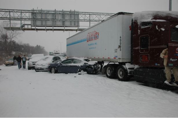 Image of winter car crash