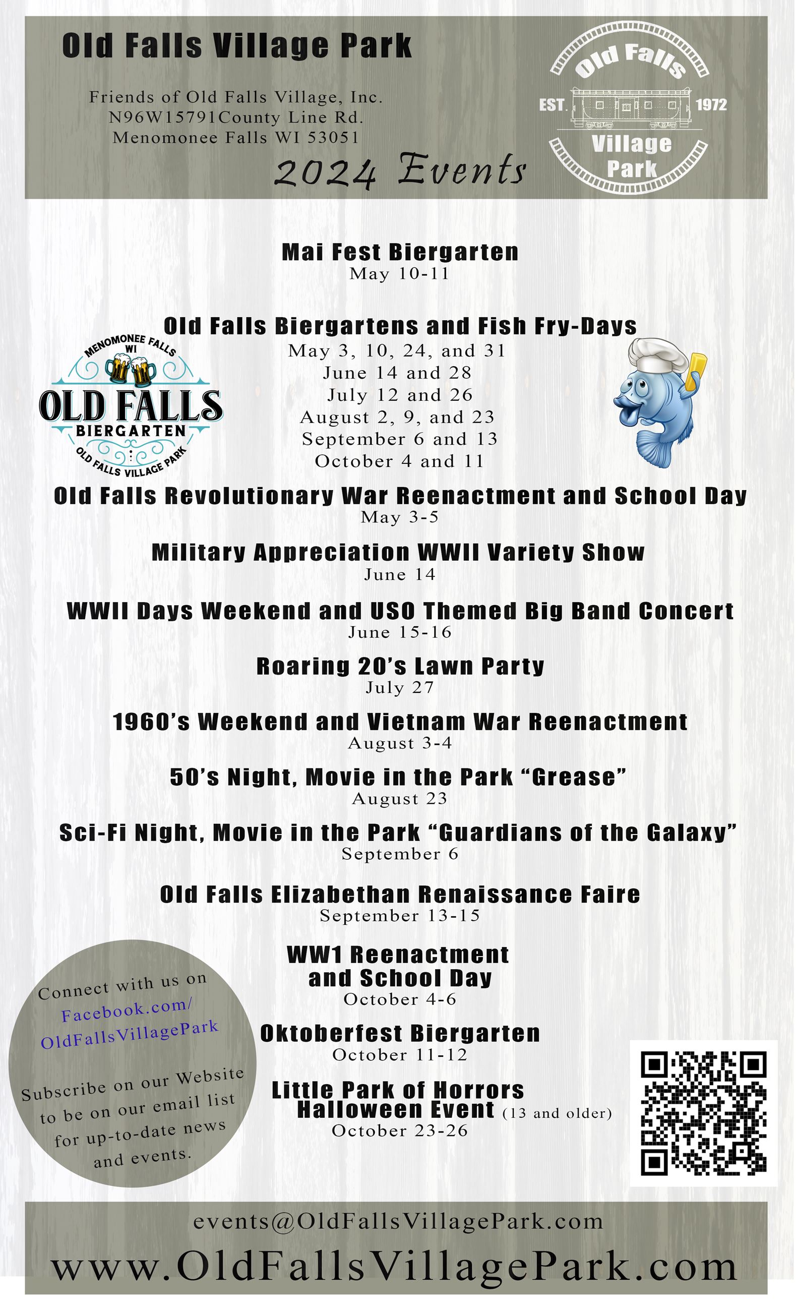 2024 year events Friends of Old Falls Village Park