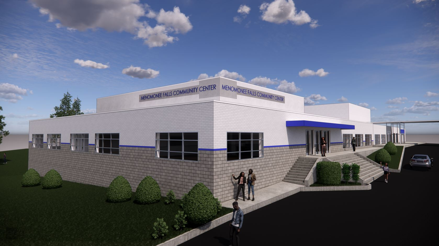 Community Center Addition Rendering